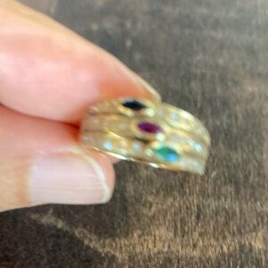 Elegant Gold Multi-Stone Ring